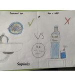 Šupinky a jejich vlastní ztvárnění balené x kohoutkové vody Šupinky a jejich vlastní ztvárnění balené x kohoutkové vody