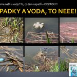 Odpadky k vodě nepatří vzkazují Vodopádí Odpadky k vodě nepatří vzkazují Vodopádí